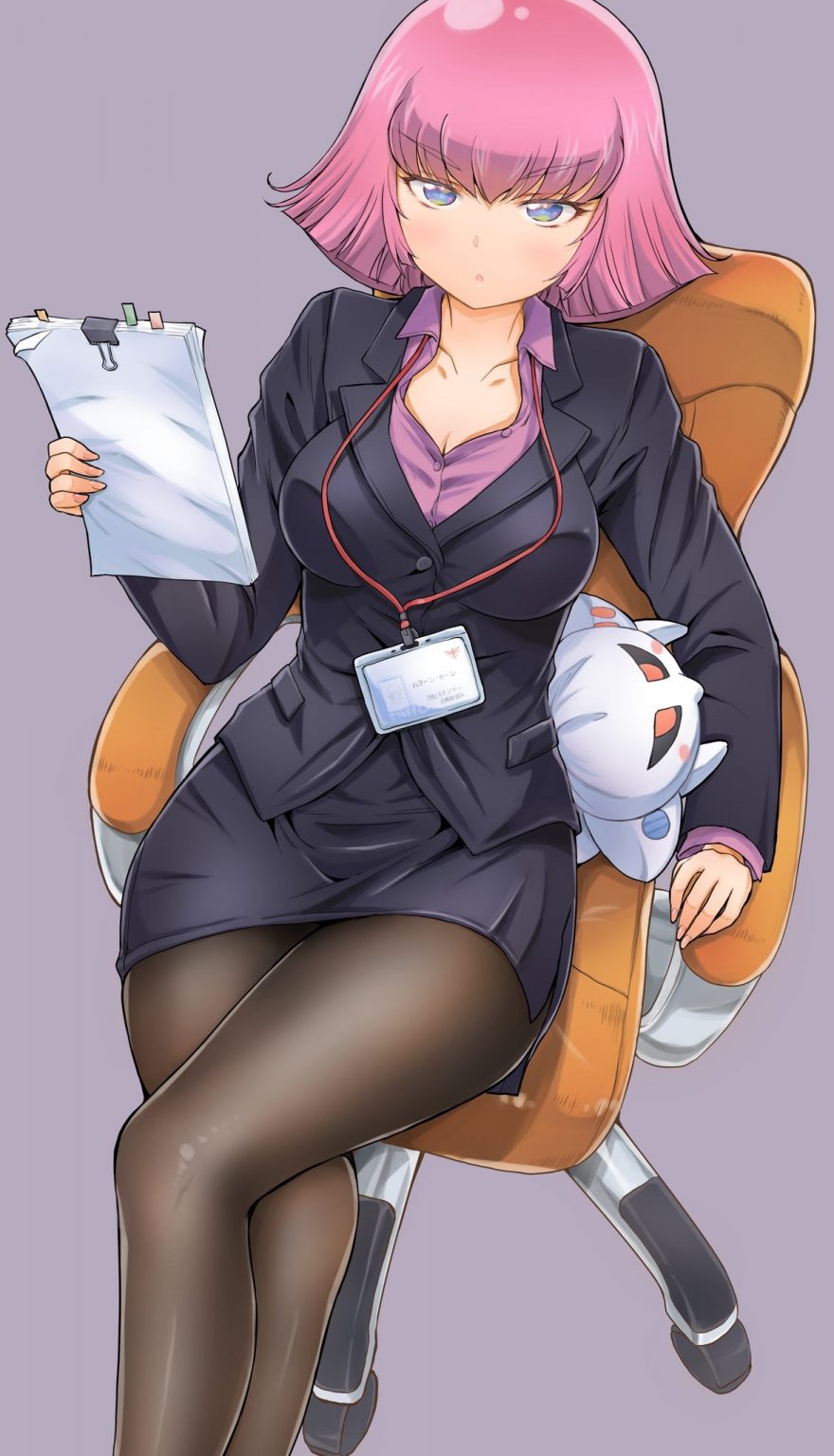 Iconic Gundam Antagonist Haman Karn Reimagined as an Office Lady in New